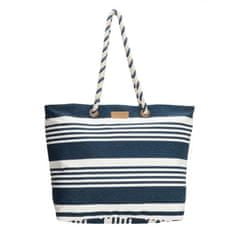 PE Florence Modro-biela pruhovaná plážová taška "Vacation"