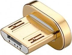 Goobay Micro USB konektor magnetický (náhradný), strieborno zlatý; 77550