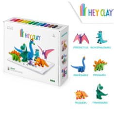 KIDS LICENSING HEY CLAY Kreatívna modelovacia súprava - Dinosaur (18 kusov modelovacej hmoty)