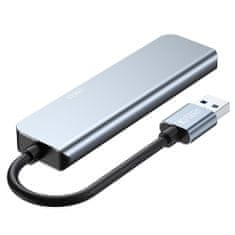 Tech-protect V0 HUB adaptér 4x USB / USBC-C, šedý