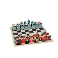 Petit collage Drevený šach v pohybe
