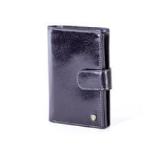 Rovicky Čierna kožená peňaženka so zapínaním CE-PR-N4L-RVT.15_281601 Univerzálne
