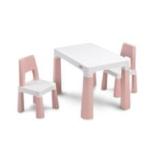 TOYZ Súprava detského stola a 2 kresiel Toyz MONTI pink 