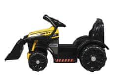 Lean-toys Batériový traktor ZP1001B s lyžicovým klaksónom žltý