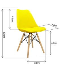 Aga Jedálenská stolička MR2035 Žltá