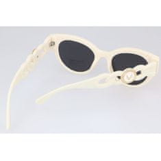 PolarZONE Biele dámske luxusné polarizačné okuliare "Vivien"