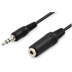 AQ AV kabel Prodl. audio 3, 5 mm/ 3, 5 mm, M/ M, 5 m - černá (CA41050)