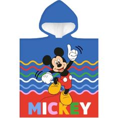 Carbotex Chlapčenské plážové pončo - osuška s kapucňou Mickey Mouse