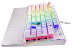 Endorfy herná klávesnica Omnis OWH Pudd.Kailh RD RGB /USB/ red switch / drôtová / mechanická / US layout / biela RGB