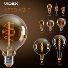 VIDEX Led žiarovka, stmievateľná, G200, 8 W, VIDEX | G200FASD-08271