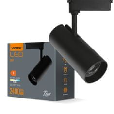 VIDEX Reflektor na koľajnici, 30 W, čierny, Track Light, Videx | TR04-304B