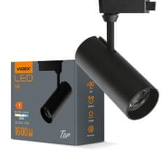 VIDEX Reflektor na koľajnici, 20 W, čierny, Track Light, Videx | TR04-204B