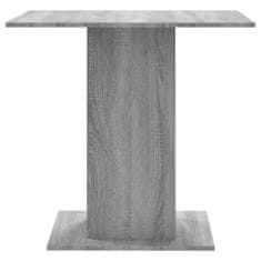 Vidaxl Jedálenský stôl sivý sonoma 80x80x75 cm spracované drevo