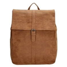 Beagles Hnedý objemný kožený batoh „Saint Tropez“