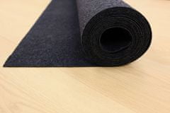 Betap AKCIA: 400x400 cm SUPER CENA: Čierny univerzálny koberec metrážny Budget (Rozmer metrového tovaru Bez obšitia)
