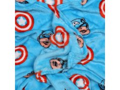 MARVEL COMICS Marvel Captain America Blue, veľká deka s kapucňou, 120x150 cm 120x150 cm