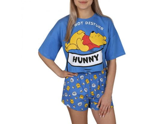 Disney Medvedík Pú Disney Dámske letné pyžamo, modré pyžamo s krátkym rukávom