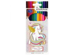 STARPAK Unicorn, ceruzkové pastelky, školské pastelky 12 farieb Univerzálny