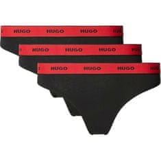 Hugo Boss 3 PACK - dámske tangá HUGO 50480150-005 (Veľkosť S)