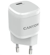 Canyon nabíjačka do siete H-20-05, 1x USB-C PD 20W, biela