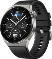 Huawei Watch GT 3 Pro 46mm Titanium Case / Black Fluoroelastomer Strap