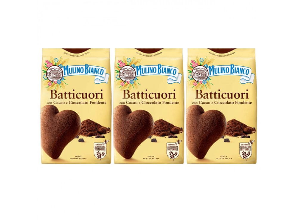 Mulino Bianco MULINO BIANCO Batticuori Talianske krehké kakaové sušienky, 3