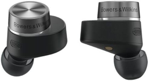 špičkové špuntové slúchadlá bowers & Wilkins PI7 s2 bluetooth aptx kodek plný a silný zvuk systém dvoch meničov batérie Liion s výdržou 5 h na nabitie funkcie rýchlonabíjanie 15 min handsfree volanie mikrofón pohodlná ľahká anc technológia