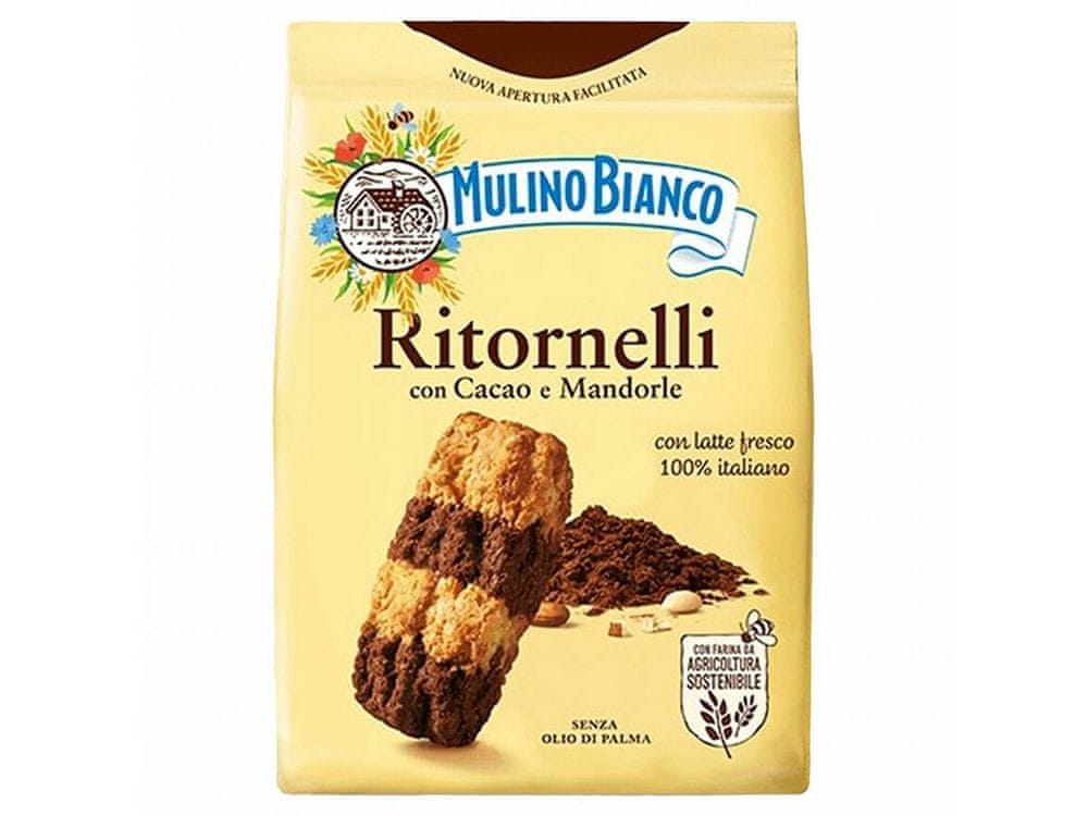 Mulino Bianco MULINO BIANCO Ritornelli - talianske sušienky s kakaom a mandľami 700g, 1