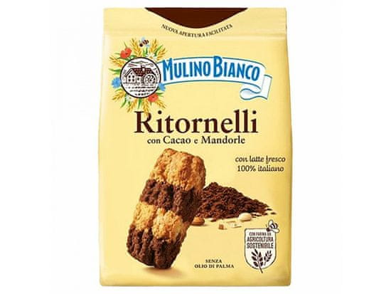 Mulino Bianco MULINO BIANCO Ritornelli - talianske sušienky s kakaom a mandľami 700g