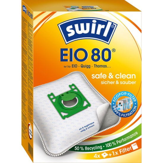 Swirl vrecká do vysávačov EIO 80/4 MP Plus Green