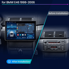 Junsun 2GB RAM 13" Android autorádio pre BMW E46 M3 318/320/325/330/335 s Apple CarPlay, 4G MODUL, GPS, Bluetooth, WIFI
