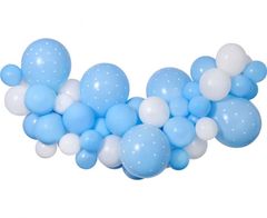 Balóniková girlanda - Sada baby modrobiela - 300 cm - 65 ks - Baby shower