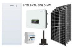 VS ELEKTRO Solárna súprava HYD 6KTL-3PH II BDU+AKU: 5kWh, Počet FVP: 9×460 Wp / 4,1 kWp, Rozvádzač: DC rozvádzač pre 2 reťazce