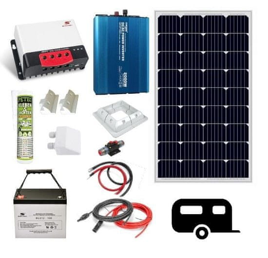 VS ELEKTRO Solárna súprava, mobilný telefón I Typ batérie: MLG12-100, výkon fotovoltaiky: 1 × 460 Wp