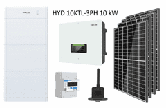 VS ELEKTRO Solárna súprava HYD 10KTL-3PH 10 kW BDU+AKU: 15kWh, Počet FVP: 22x460 Wp / 10,1 kWp, Rozvádzač: DC rozvádzač pre 2 reťazce