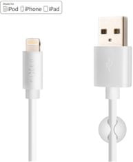 FIXED nabíjecí a datový kábel USB-A - Lightning, MFi certifikace, 1m, biela
