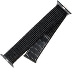 FIXED nylonový řemínek pro Apple Watch 42/44/45/49mm, čierna