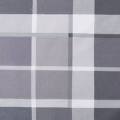 Vidaxl Podložka na lehátko sivá kockovaný vzor (75+105)x50x4 cm