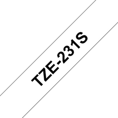 BROTHER TZE-231S, černá/bílá, 12mm