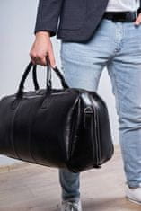 Brødrene Kožená cestovná taška cez rameno r10 black