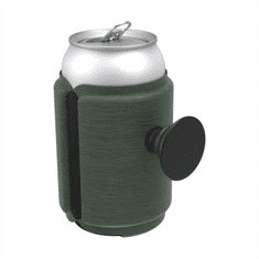 PopSockets PopThirst, držiak/obal na plechovku, s integrovaným PopGrip Gen. 2, tmavo zelený melanž