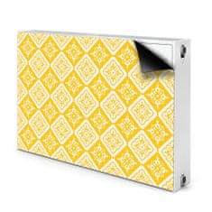 tulup.sk Dekoračný magnet na radiátor Žlutý bílý vzor 90x60 cm
