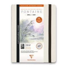 Clairefontaine Akvarelový album Fontaine Hot Pressed 21 x 16 cm, 24 listov, 300 g