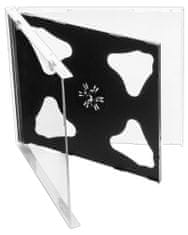 COVER IT box jewel + tray / plastový obal na 2 CD / 10mm / čierny / 10pack