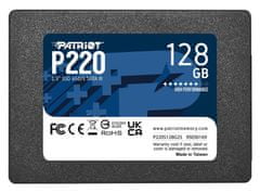 Patriot P220 128GB SSD / Interné / 2,5" / SATA 6Gb/s /