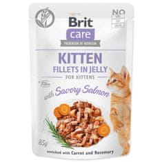 Brit Kapsička BRIT Care Cat Pouch KITTEN - Savory Salmon in Jelly 85 g