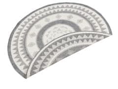 NORTHRUGS Kusový koberec Twin Supreme 103413 Jamaica grey creme – na von aj na doma 140x140 (priemer) kruh