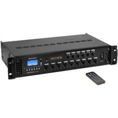 Omnitronic MAVZ-120.6P, 100V 6-zónový mixážny zosilňovač, MP3/USB/SD/BT, 120W