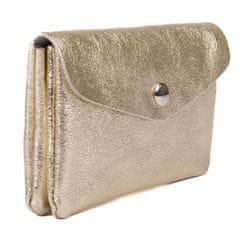 Kožená mini peňaženka TINA gold