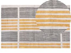 Beliani Bavlnený koberec 140 x 200 cm žltá/čierna KATRA